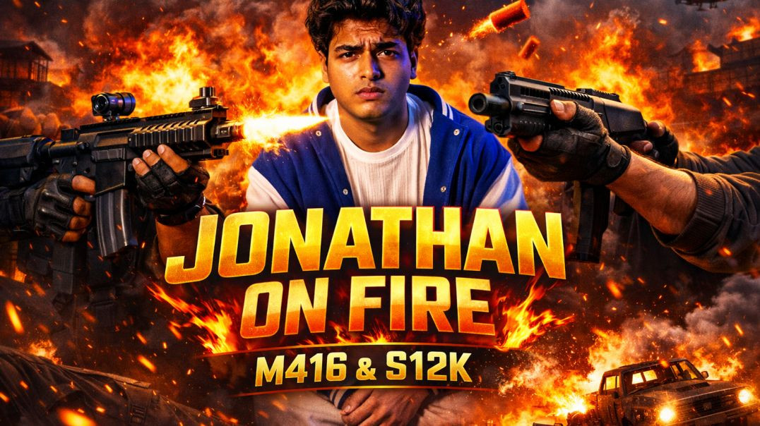⁣Jonathan gaming on fire 🔥 m416   s12K.