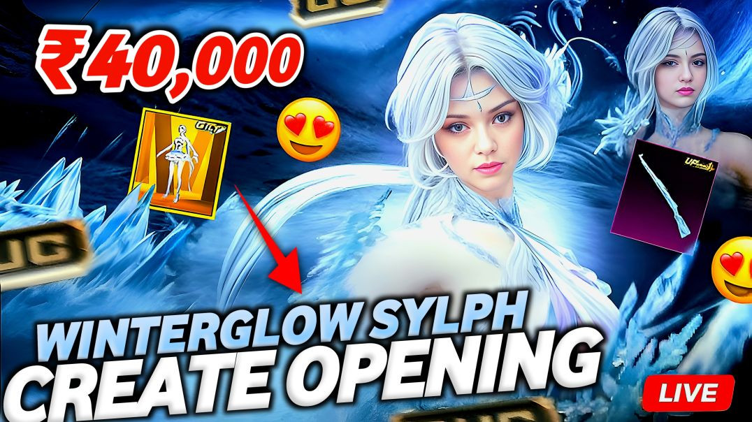 ⁣Winterglow Sylph New Ultimemate set create opening Bgmi