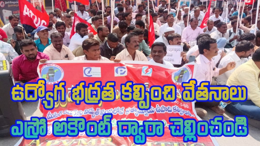 ఉద్యోగ భద్రత నెలవారి వేతనాలు ఎస్రో అకౌంట్ ద్వారా చెల్లించాలి