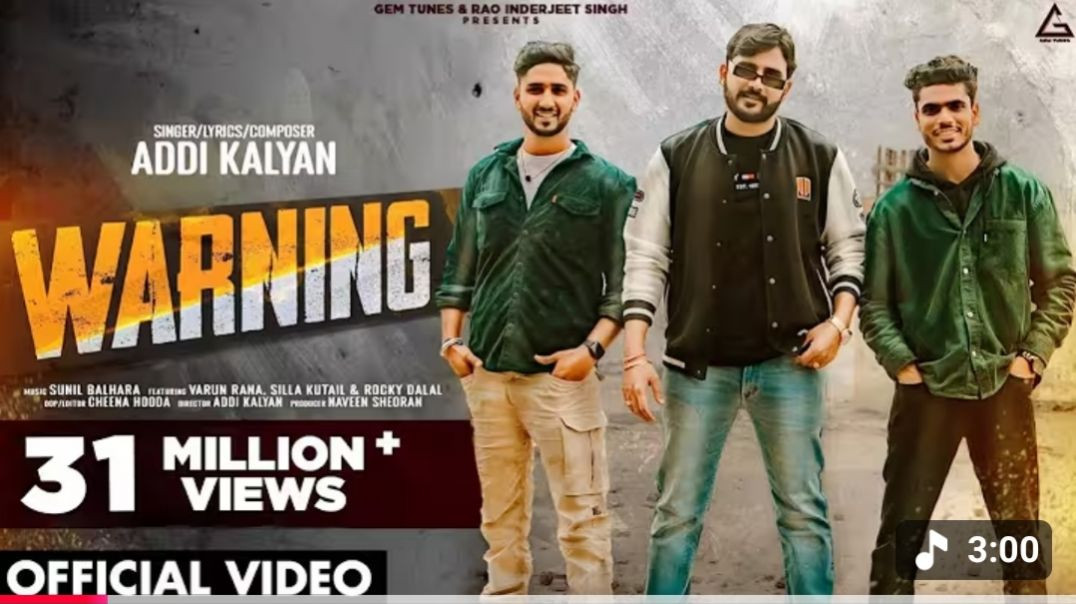 ⁣WARNING__Official_Video__-_Addi_Kalyan___Haryanvi_Songs_Haryanavi_2026(144p) chennal sacraibar kre 🙏