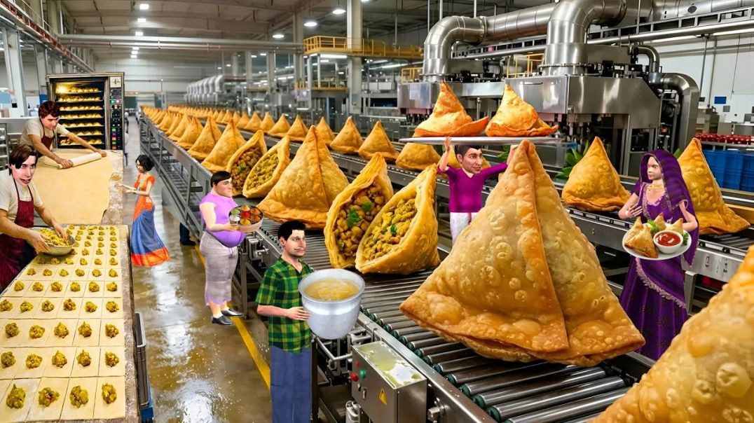 ⁣Samosa Factory Machine | Automatic Tasty Samosa Making | Comedy Hindi Kahaniya Moral Stories
