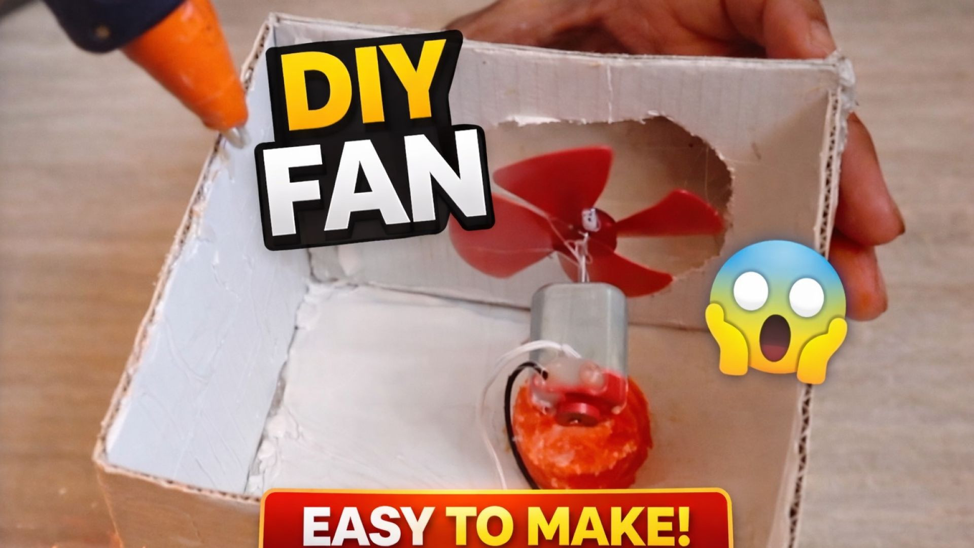 ⁣छोटी मोटर का कुलर घर पर आसानी से _mini cardboard fan_how to make dc motor fan_easy coller