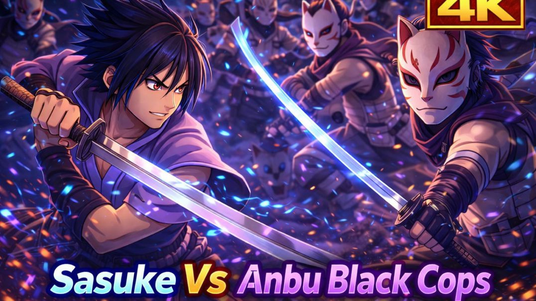 Sasuke Vs Anbu Black Cops 👹 #4k Video