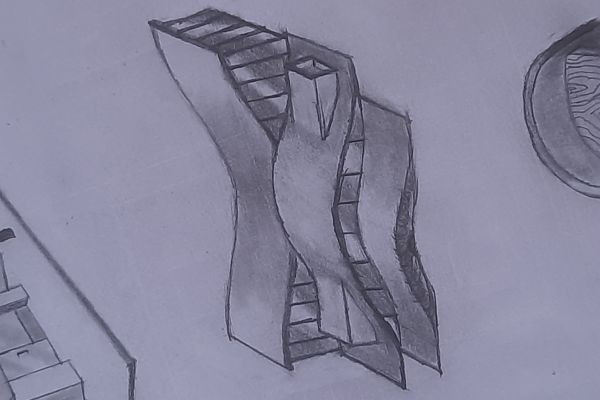 Curved Building Drawing