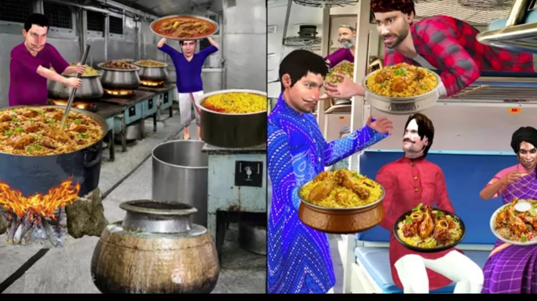 ⁣Train Ka Safar Kitchen Inside Train Comedy Hindi Kahaniya Hindi Kahani Moral Stories Funny Hindi Sto