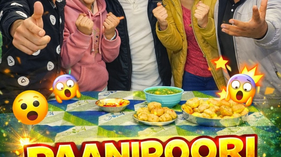 ⁣20 Second Me Kon Sabse Zyada Paani Poori Khayega? 😱 | Paani Poori Challenge | @teamchillerpartyfun