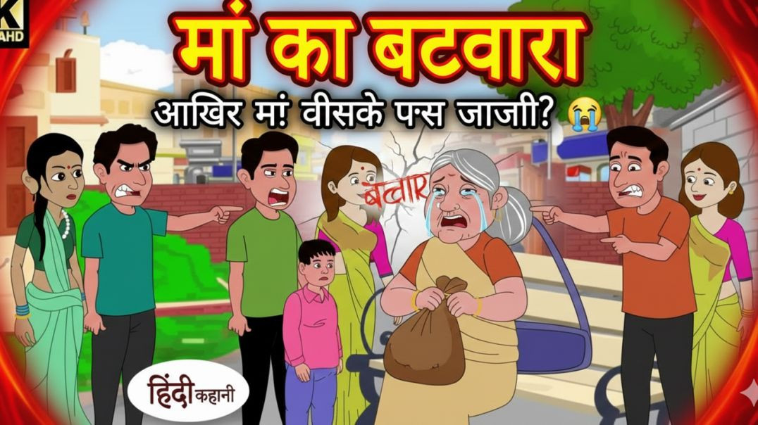 ⁣मां का बटवारा | Stories in Hindi | Kahani | Bedtime Stories |Fairy Tales |Moral Story