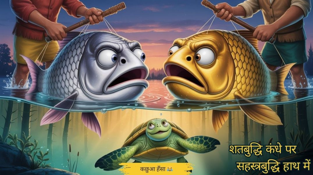 ⁣एकबुद्धि कछुए की चतुराई| Panchatantra| Hindi Katha