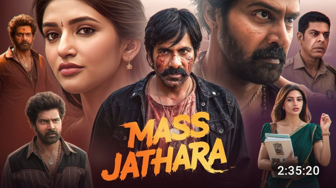 ⁣Mass Jathara Hindi  Dual Audio  South Movie 2025