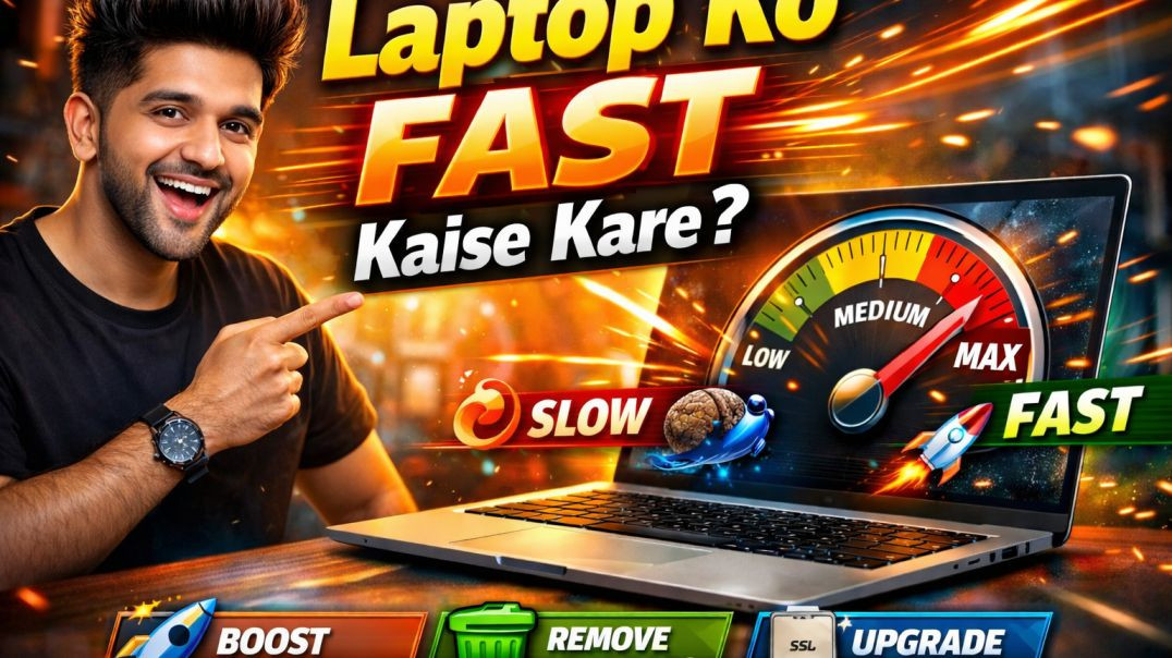 ⁣Slow Laptop ko fast up aise karo🚀5 खुफिया Trick laptop fast करने की trick 🫣
