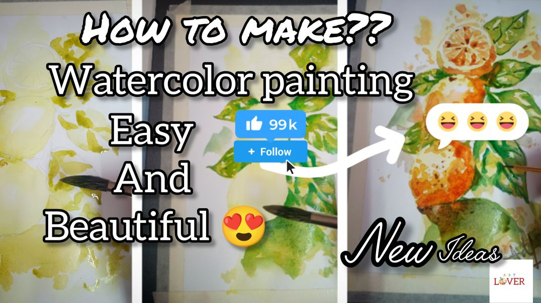 How to make?? Beautiful watercolor painting ll easy and beautiful ll Step by step