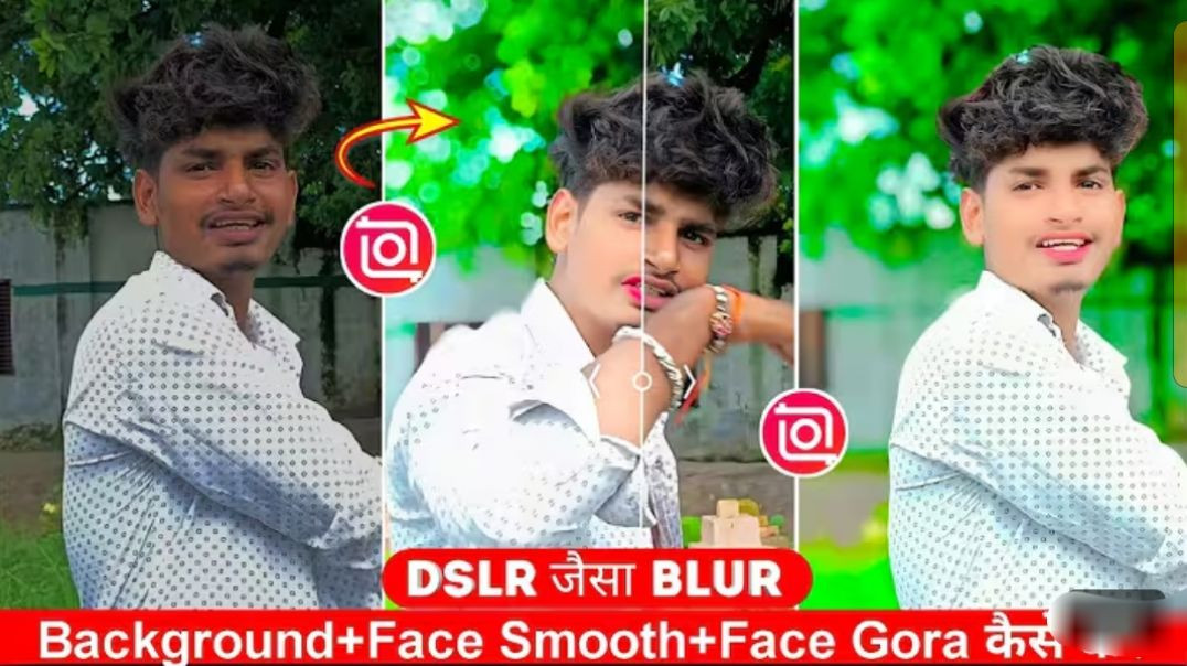 ⁣t App से Face Smooth+Face Gora +Backgraund Blur kaise करें||Trending Vidoe Editing In capcut       #