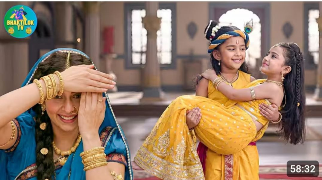 ⁣मैया_ने_छिपकर_देखा_कान्हा_राधा_को_प्यार_करते_हुए,_देखकर_हुई_खुश____Yashomati_Maiya_Ke_Nandlala(360p)