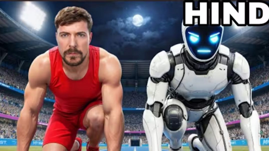 ⁣World's Fastest Man Vs Robot | ​⁠ New Hindi Video 2025 ındıa mrbeast new video! @MrBeast #[7292