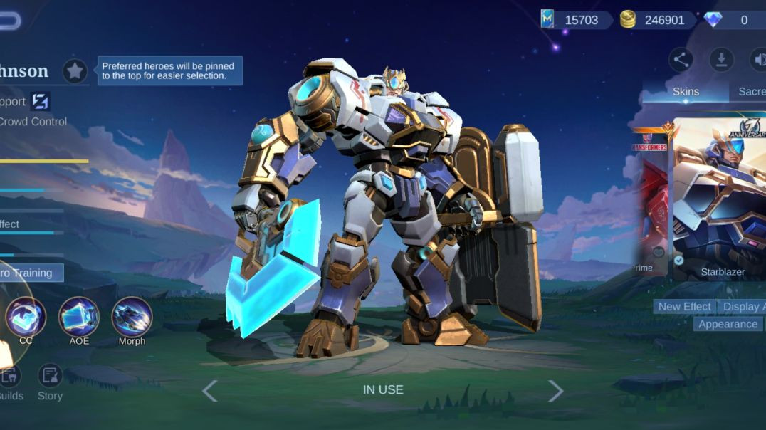 ⁣Moba legend playing hero name johnson