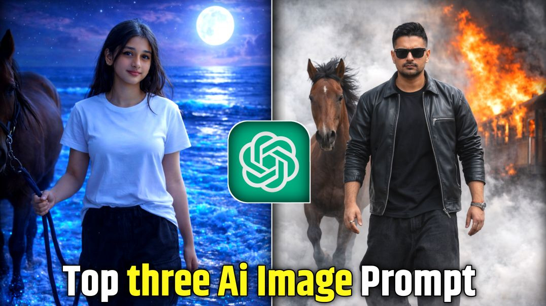 ⁣Top three Ai Prompt |ChatGPT Tranding image prompt |ChatGPT ai photo editing prompt