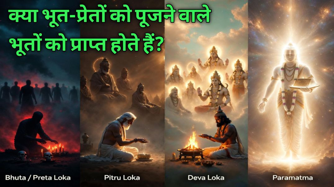 ⁣क्या भूत-प्रेतों को पूजने वाले भूतों को प्राप्त होते हैं? ! krishna vani