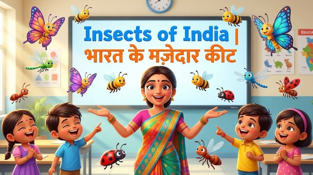 ⁣Insects of India | भारत के कीट | Kids Learning Video