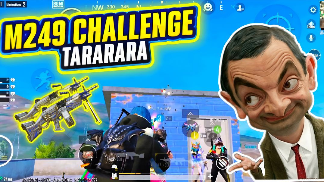 ⁣Enemy's Delete BGMI 😂 | 8 M249 World Best Squad🤣 | BATTLEGROUND MOBILE INDIA