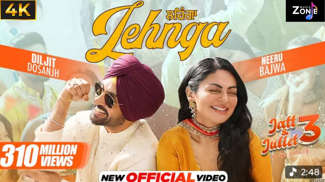 ⁣LEHNGA: DILJIT DOSANJH | NEERU BAJWA | PUNJABI SONG | @musiczone