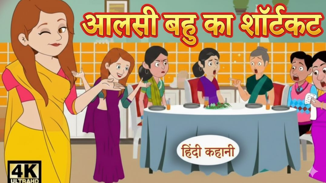 ⁣आलसी बहु का शॉर्टकट | Stories in Hindi | Kahani | Bedtime Stories |Fairy Tales |Moral Story‎