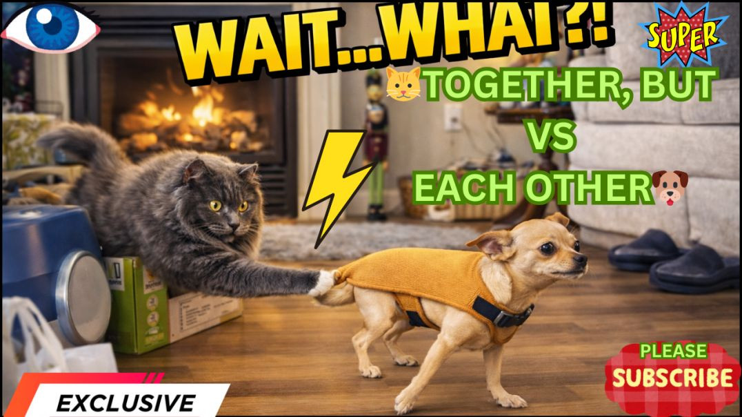 ⁣Cat Grabs Dog’s Tail 😳 | Funniest Pet Moment Ever 😂 | Viral Animal Video 2026