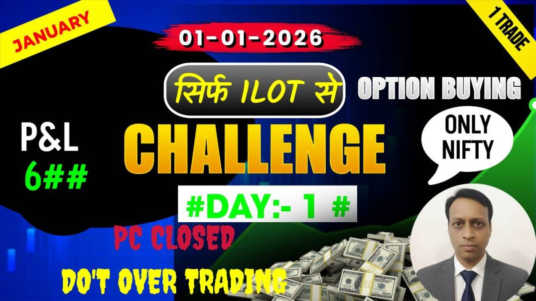 ⁣💥 #day1 IFTY Live Trading Date: 01-01-2026 | Market Crash or Rally? | Live Chart Analysis & Stra