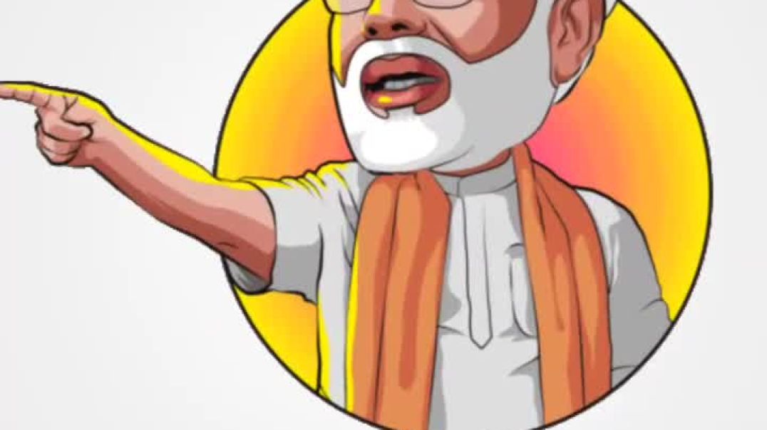 ⁣Modi funny video