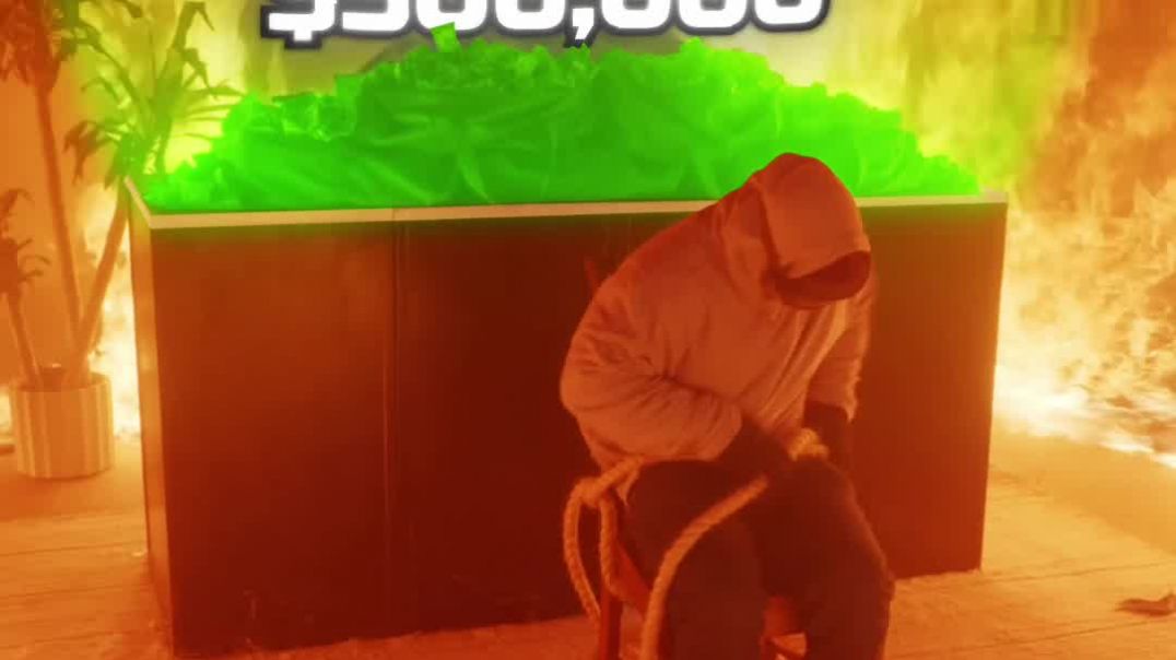 ⁣Half a Million Dollars in a Burning Building Challenge!