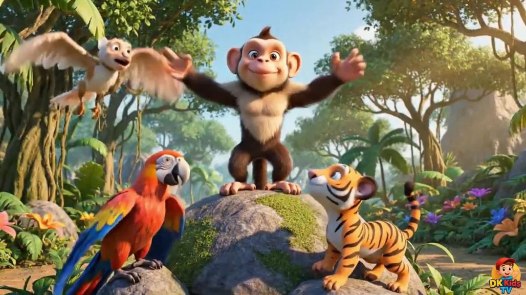 ⁣🎉🐒🌽  जंगल उत्सव और बड़ी खुशी l 🐒🚜 Monkey Hero Jungle Adventure  | Big Jungle Festival | Kids Cartoon