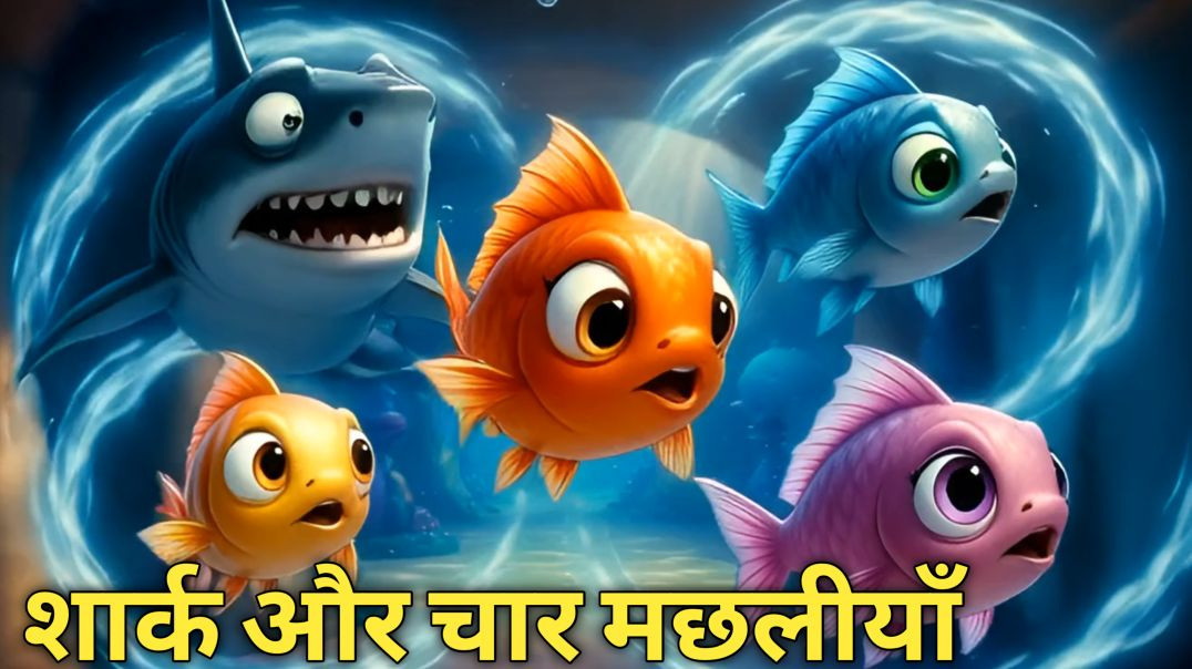 ⁣शार्क और चार मच्छलियाँ ! Shark and four fish