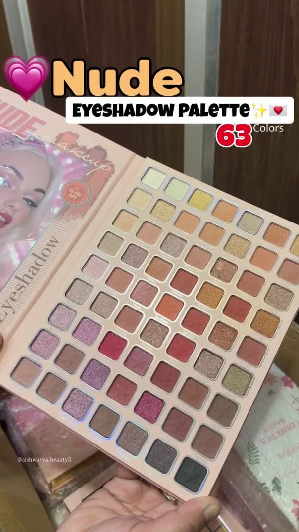Comment “wow” for links🤎✨This 63 Colors Big Nude Eyeshadow Palette is every makeup lover’s DREAM 🤍 ✔