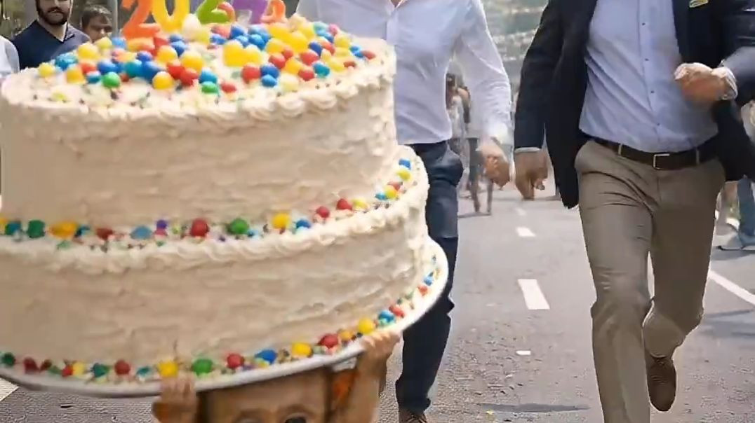 ⁣Baby Monkey Rio 🐒 Built a Giant Cake 🎂 for New Year 🎉🎇(1080P_HD)