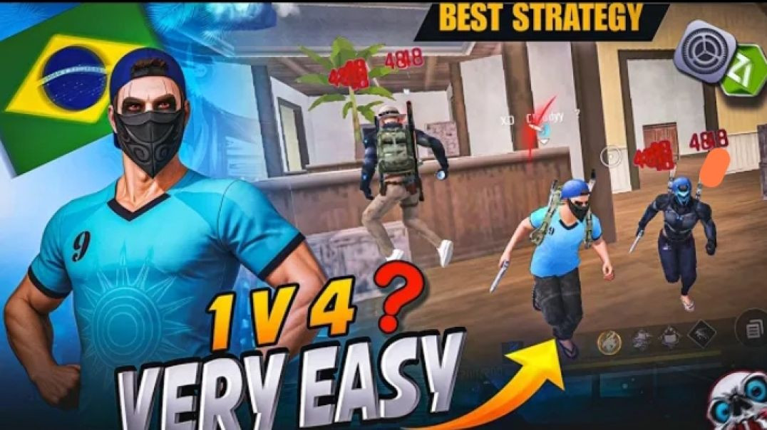 ⁣1 V 4 ? 🥶 TOO EASY NOW 😮💨🔥 | DEADLY SECRET 😱🚫 SECRET STRATEGY | CLOUDYY 💀 | FREE FIRE MAX