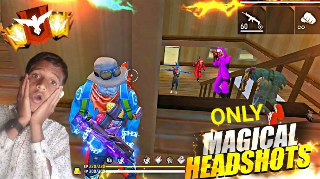 ⁣free fire BR RANK push gameplay video😍🤣🤡😡