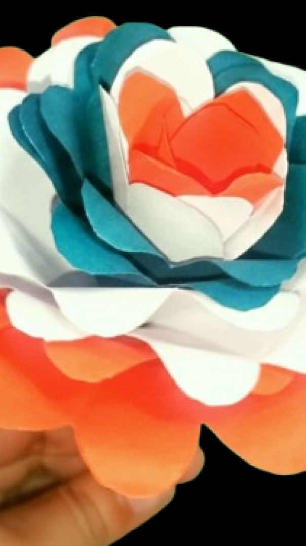 Republic day crafts/ paper Rose making