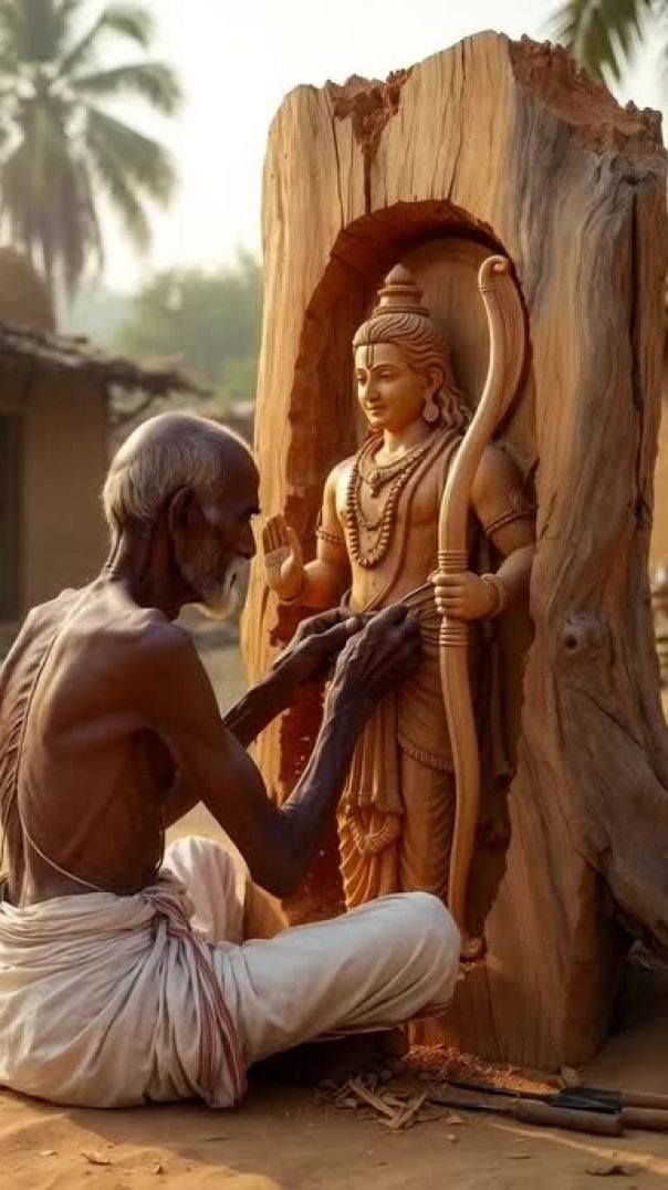 Ram lala Amazing Wood Art  #woodcarving   #ram  #god  #explore  #ai  #woodcraft  #foryou  #shorts