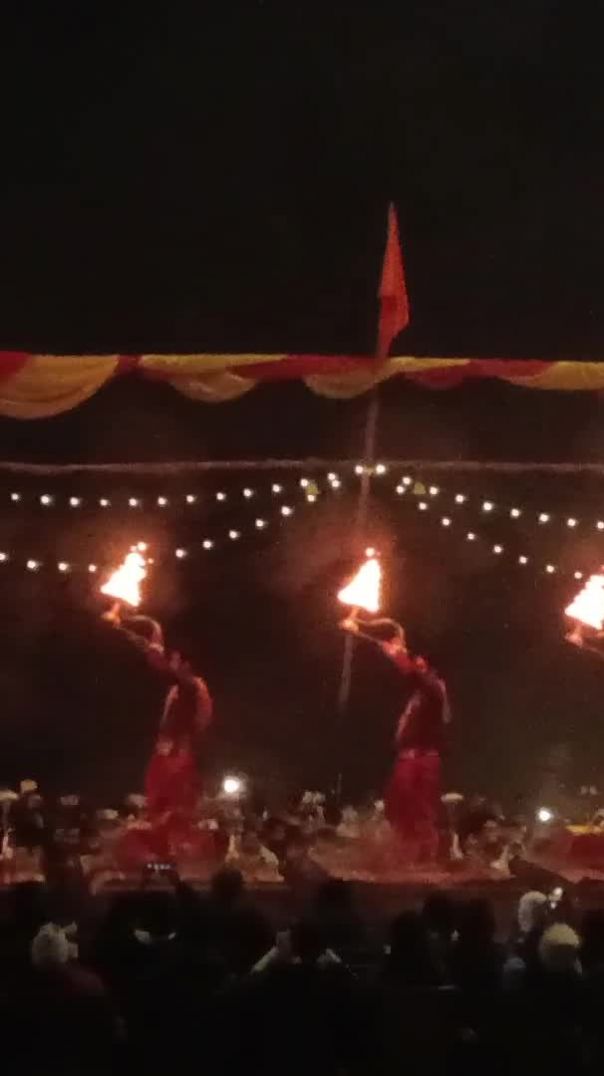 Ganga aarti night view assi Ghat