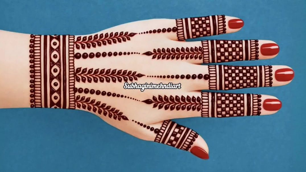 ⁣Easy Back Hand Mehndi Design for Beginners | Subhagini Mehndi Art | Mehndi| Mehndi Design