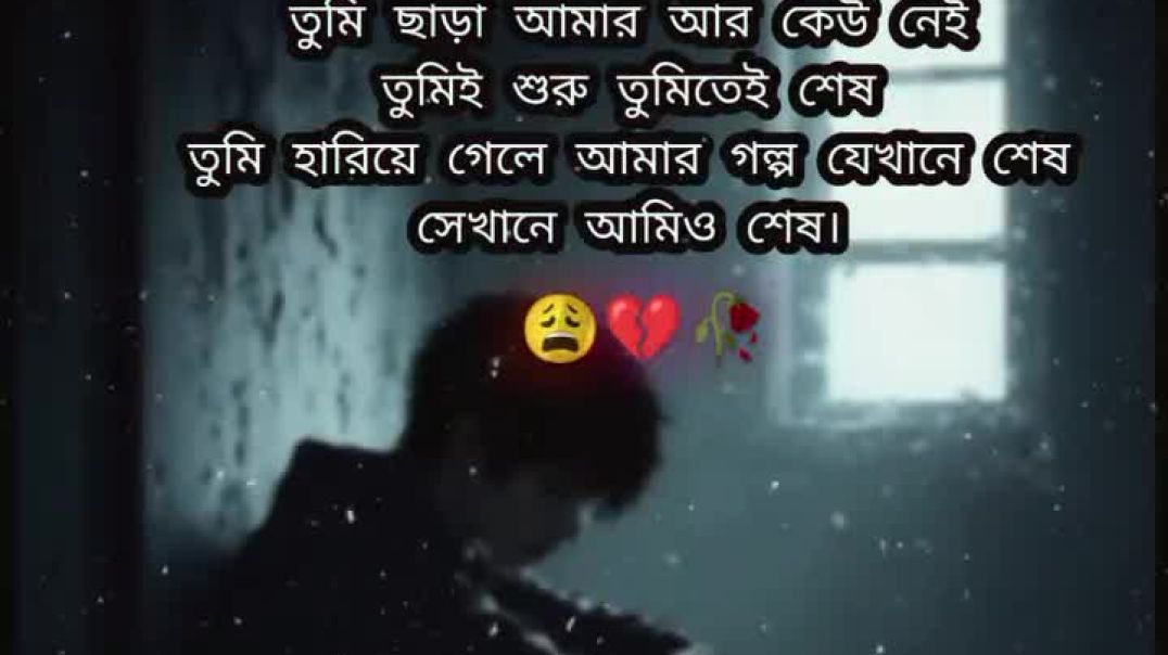 ⁣তুমি ছাড়া আর আর কাউ নাই 🥺🥀💔