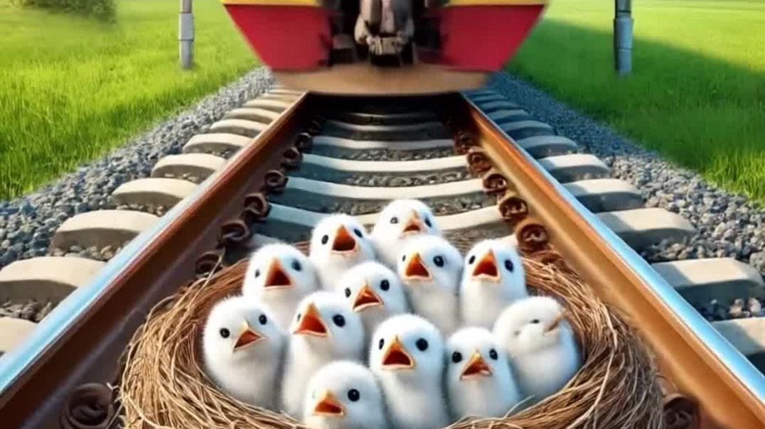 ⁣⁣murgi aur train ki story / cartoon video / kids video