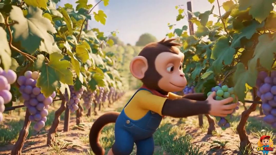 ⁣Monkey Funny Tractor & Farm Adventure 🐒🚜 | Full Movie Hindi Cartoon | Kids Farm Story Animation