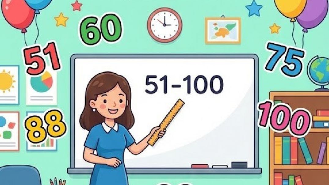 ⁣Hindi Ginti Song 51 to 100 | हिंदी गिनती गीत