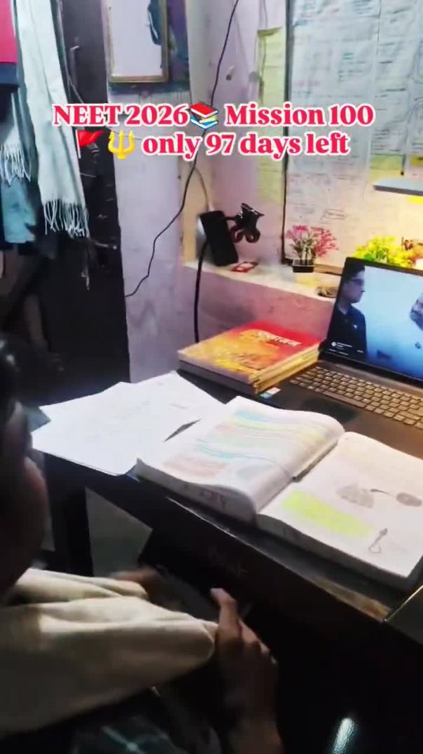 neet 2026 mission 100 🚩🔱 #motivation #trending #neetmotivation #upscmotvation