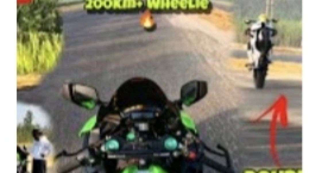 ⁣Kawasaki  ZX10R Double Wheelies 🔥 __ Crazy ZX10R Flyby Wheelies __ Loudest ZX10R In Uttarakhand 😍(10