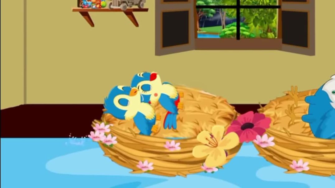 ⁣पेड़ के पास चिड़िया गई घोंसला बनवाने