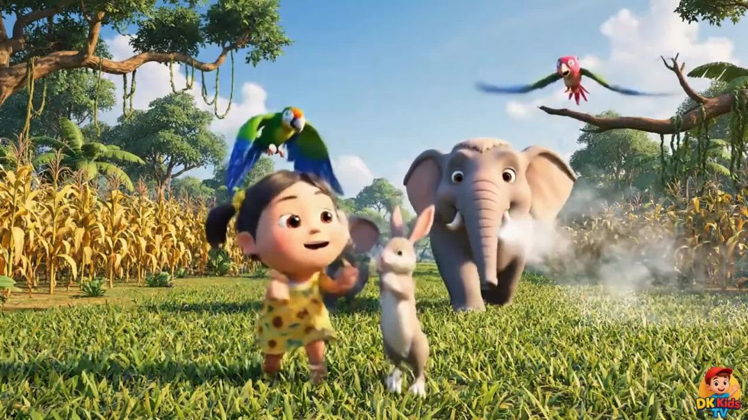 ⁣🐒🌽 Toni Monkey Rescue Mission | Jungle Friends Save Corn | Kids Cartoon Story Hindi