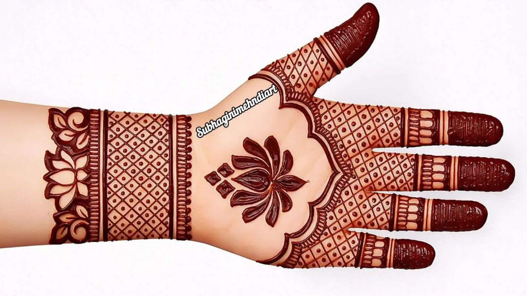 ⁣Very Beautiful Stylish Front Hand Mehndi Design | Simple & Easy Mehndi