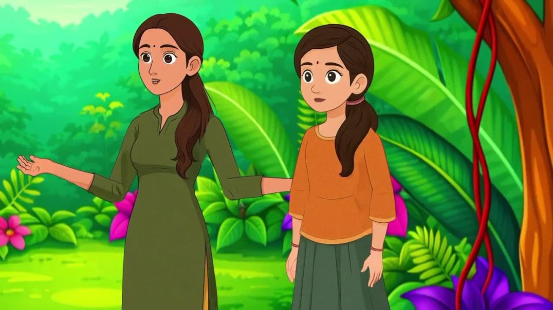 ⁣गुफा में रहने वाली दो बहने _ Two sisters living in a Cave_ Hindi moral story_ Hindi cartoon story