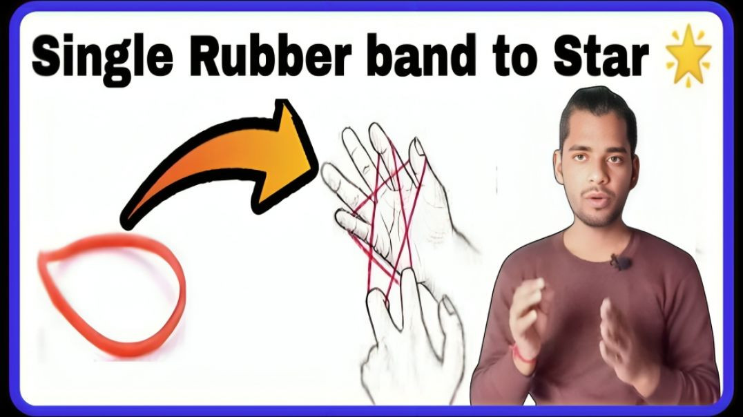⁣how to make star from rubber band | rubber band se star kaise banaen | AC PRASHANT